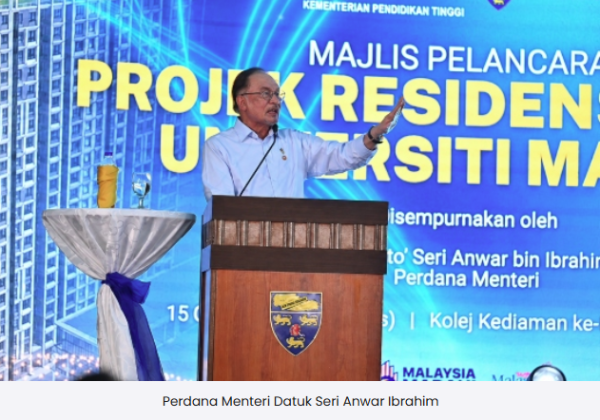 PM mahu Projek Residensi Siswa UM disasar siap lebih awal